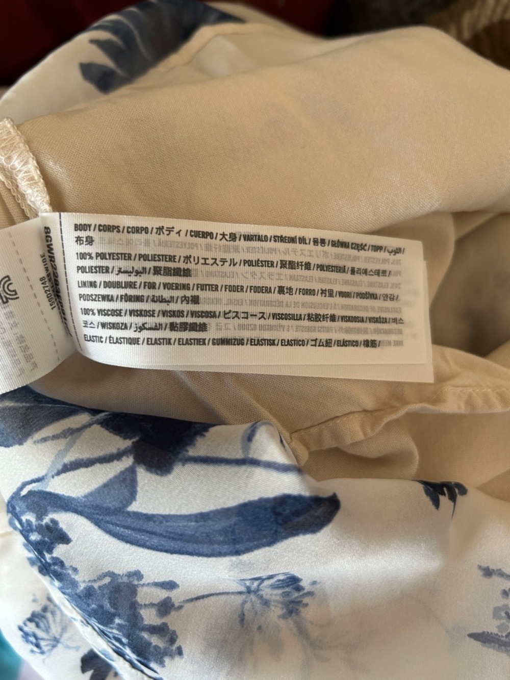 Abercrombie & Fitch Ivory Dress with Navy Floral Print size S - Picture 12 of 12